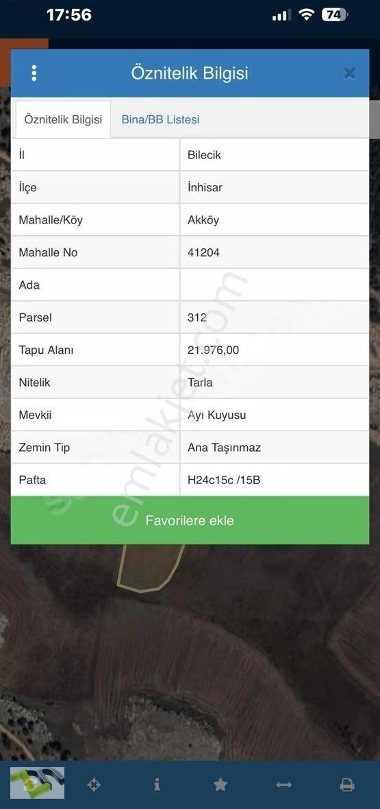 Zeymak Yapı Gayrimekul'den Bilecik'te Müstakil Tapulu Tarla - Görsel 2
