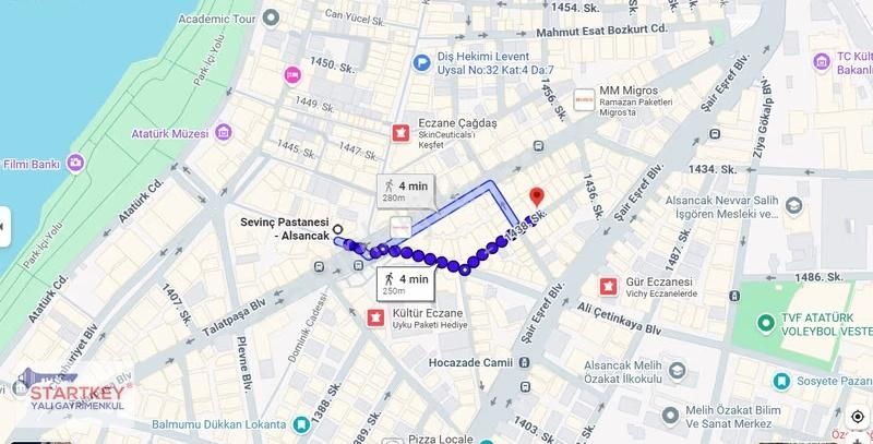 Alsancak Talatpaşa Bulv Paraleli Satılık 3+1 Zemin Kat Daire - Görsel 26