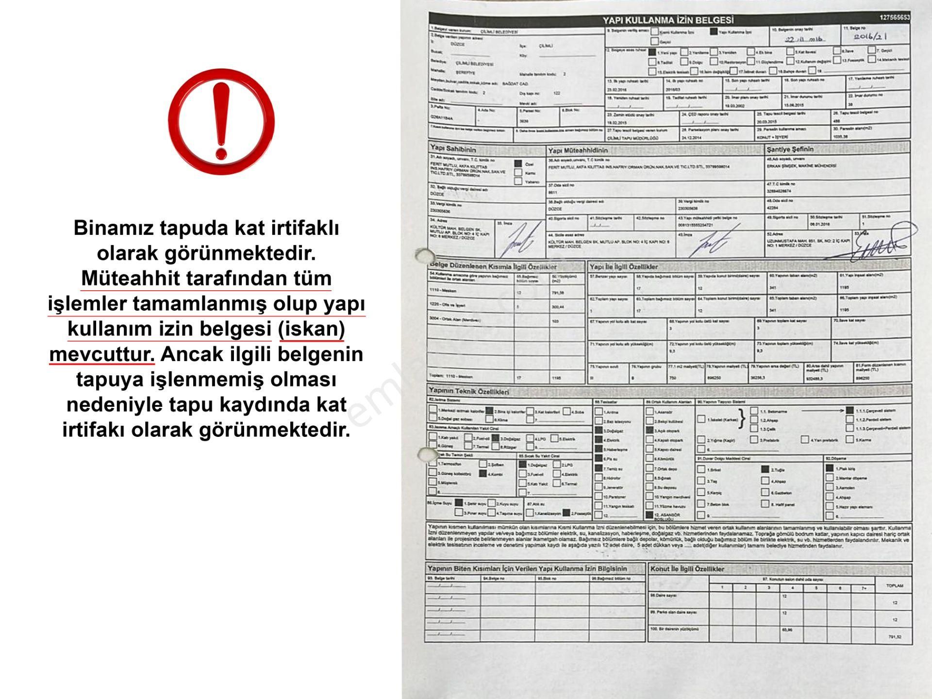 Çilimli Şerefiye Mh.de Cezaevi Karşısı Ana Yol Cepheli 2+1 Daire - Görsel 5
