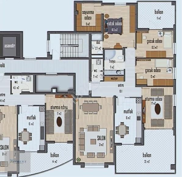 Havuzlu,saunalı Lüks Sitede Geniş 4.5+1 Merkezi Konum,takaslı - Görsel 3