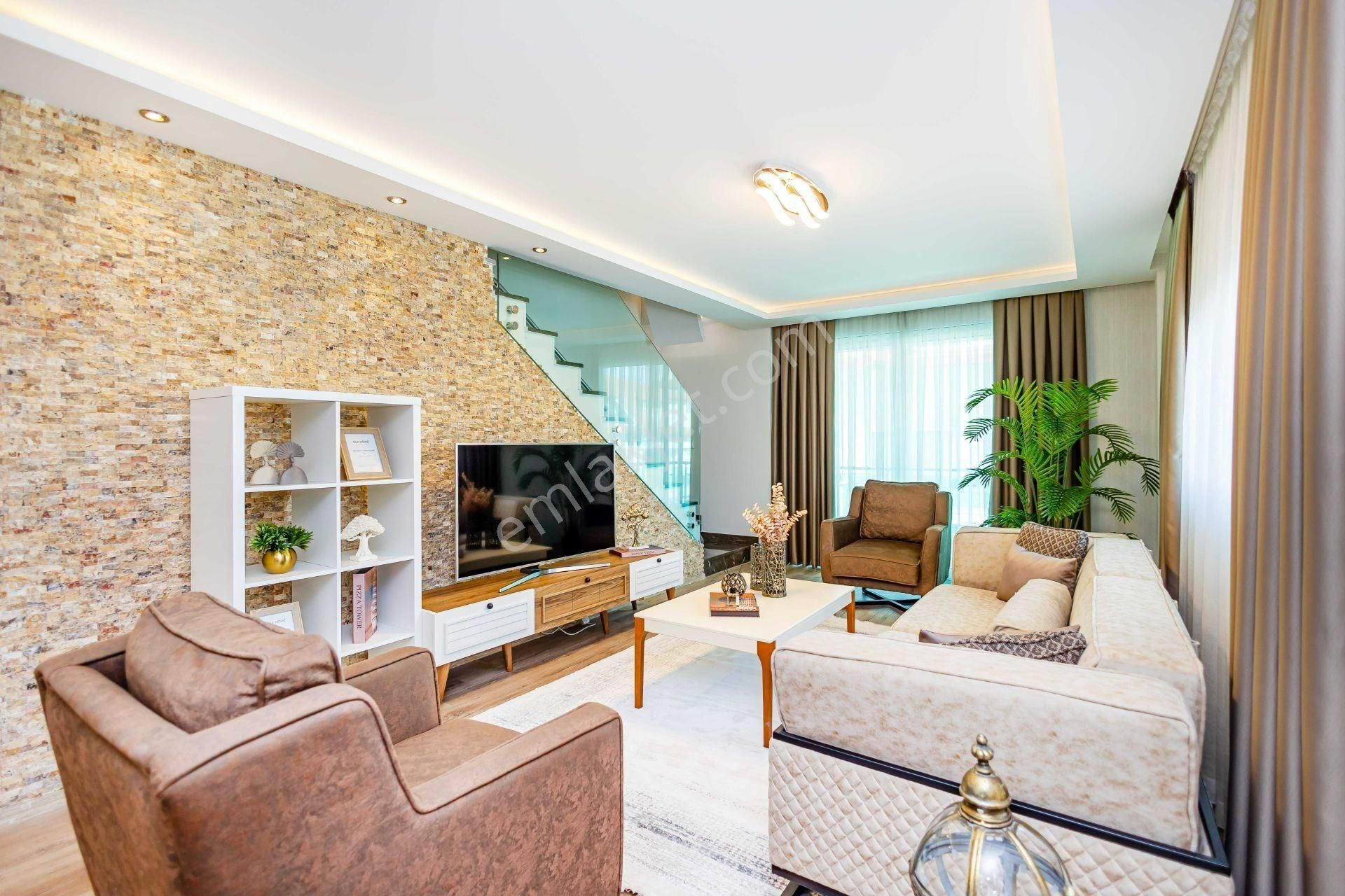 Alanya / Kestel | Denize Sıfır | Deniz Manzaralı 2+1 Çatı Dubleks