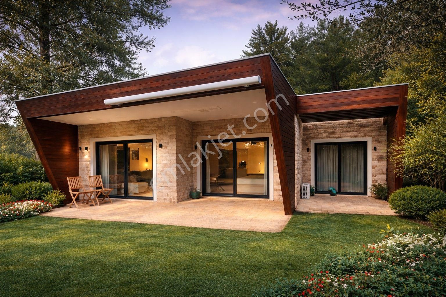 Bodrum Yalıçiftlikte Satılık Tek Katlı Tam Müstakil Villa 3+1