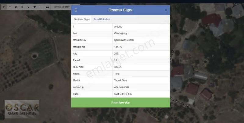 Oscar'dan Gündoğmuş'ta Fırsat Tarla ! - Görsel 2