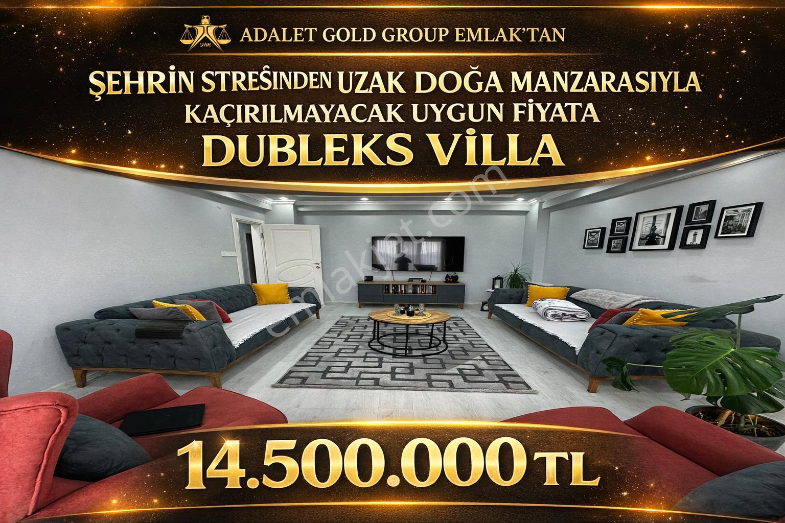 Adalet Gold Group Emlak'tan Şehrin Tam Merkezinde Satılık 6+2 Dubleks Ultra Lüks Villa