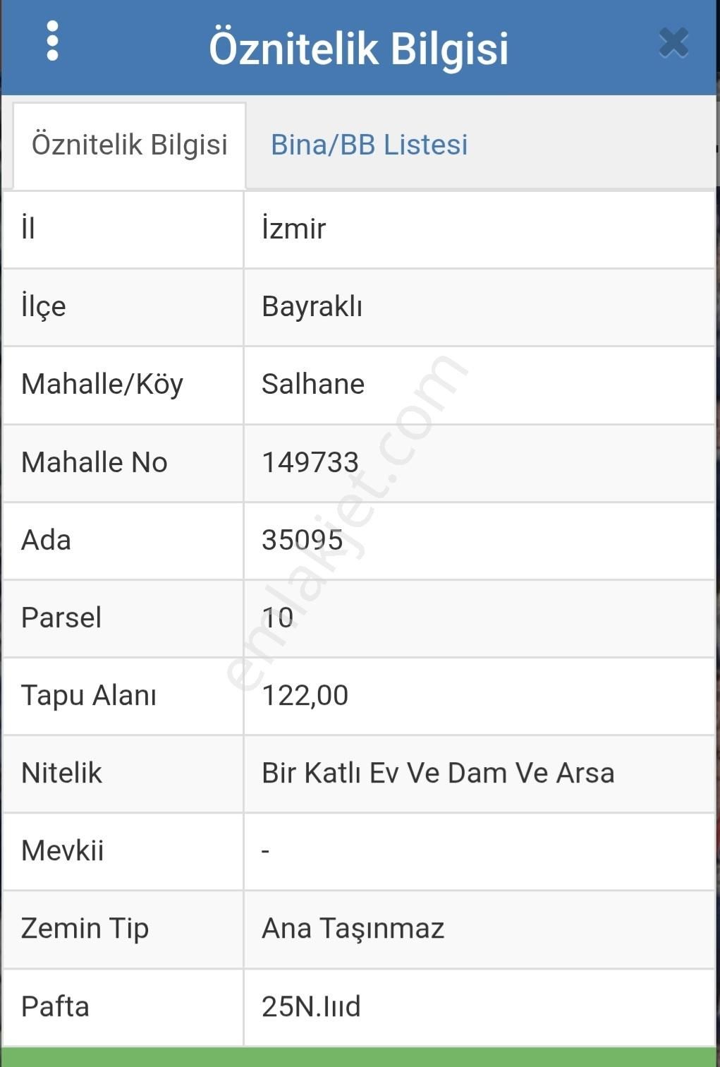 Bayraklı Salhane Mevki Satılık Ev Ve Arsası