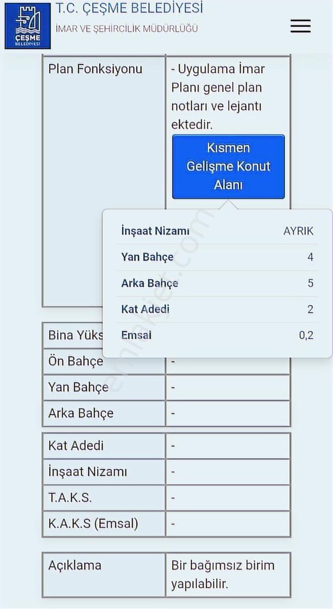 Çeşme Musalla Mah. Satılık Arsa - Görsel 4