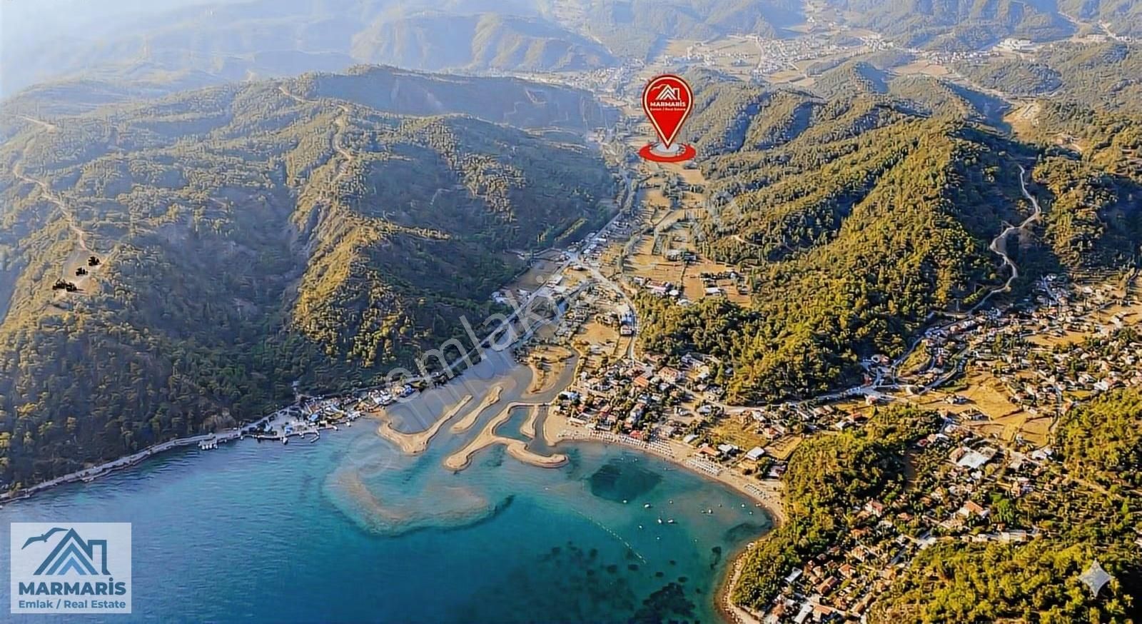 Satılık Hisarönü Kadastro Yolu Olan 605 M² Tarla Denize 2.65 Km