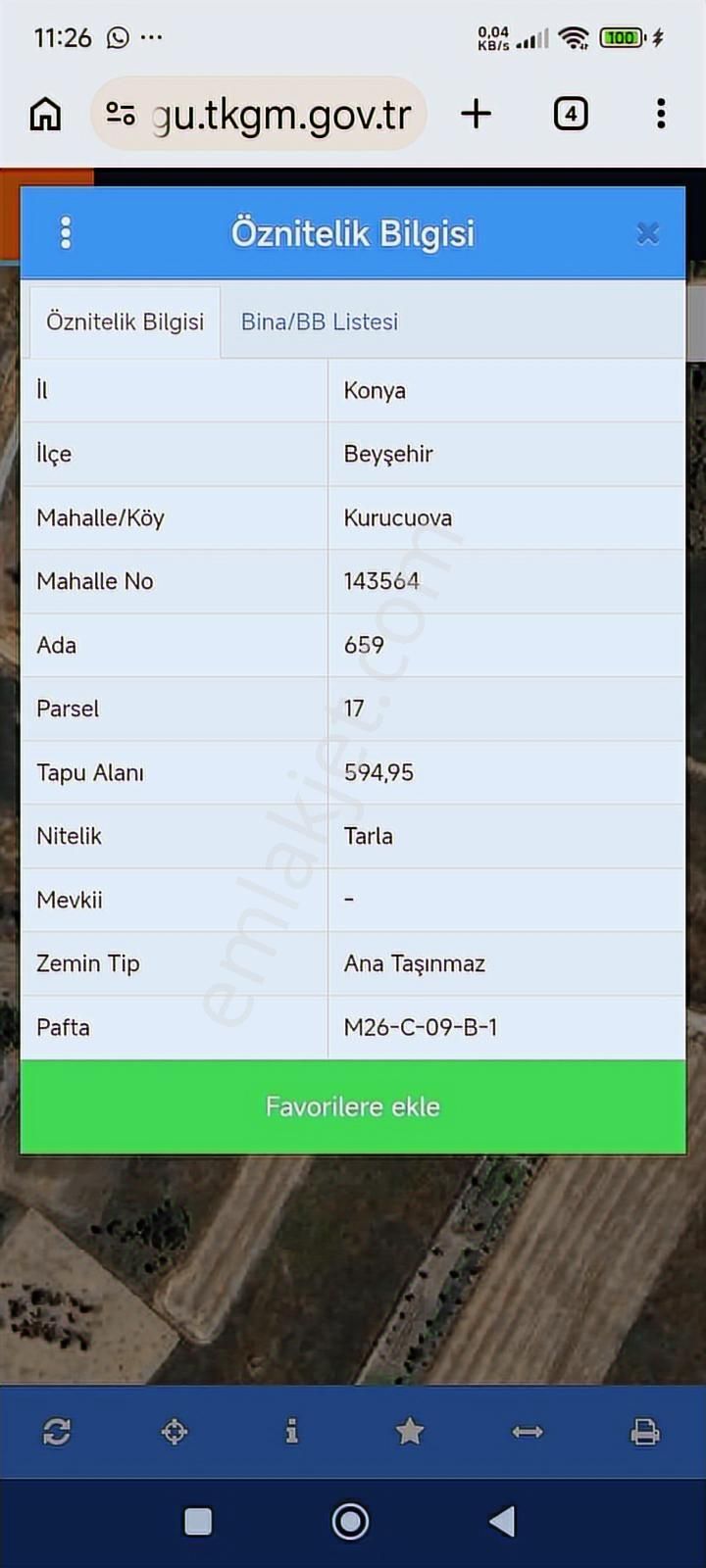  Satılık Tarlalar Konya/ Beyşehir / Kurucuova Mahallesi - Görsel 9