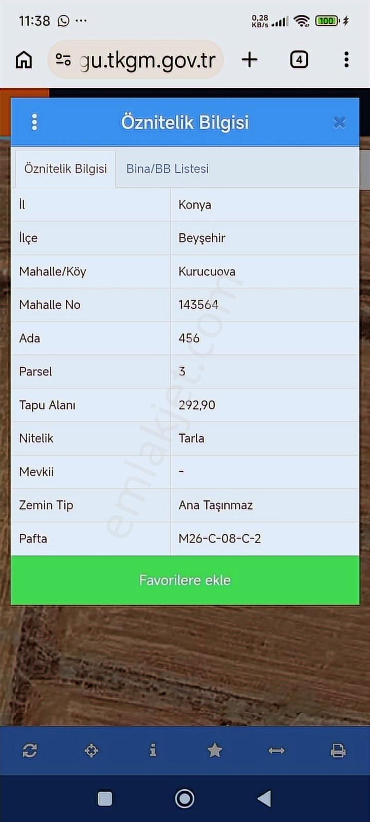  Satılık Tarlalar Konya/ Beyşehir / Kurucuova Mahallesi - Görsel 6