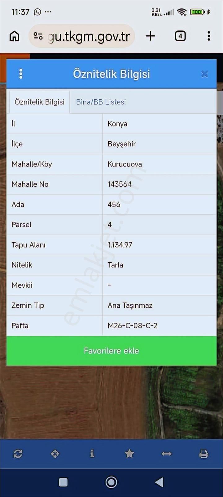  Satılık Tarlalar Konya/ Beyşehir / Kurucuova Mahallesi - Görsel 4