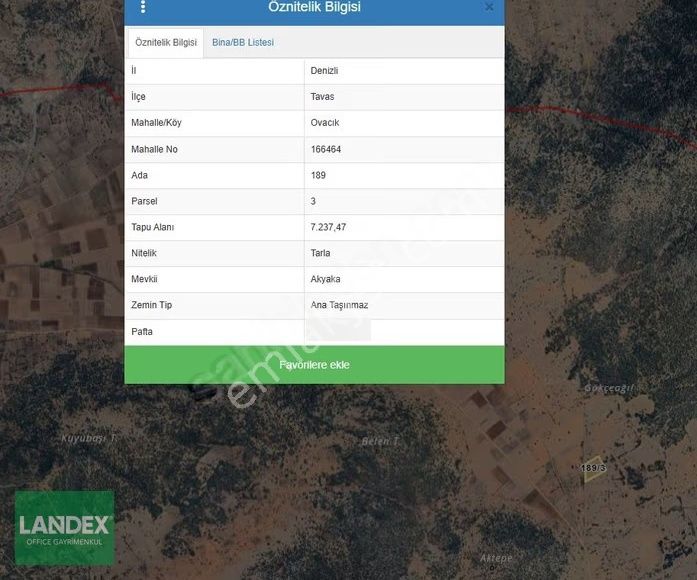 Landex`ten Tavas Ovacık'ta Fırsat! 7.237 M² Tarla - Görsel 6