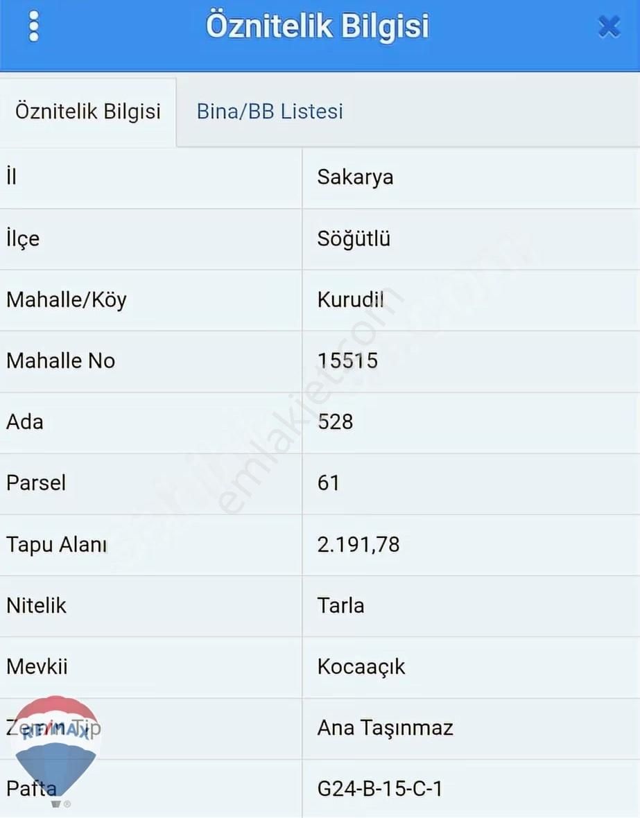 Remax Rıdvan Gedikten Söğütlü Kurudilde Satılık 2.180 M2 Tarla - Görsel 13