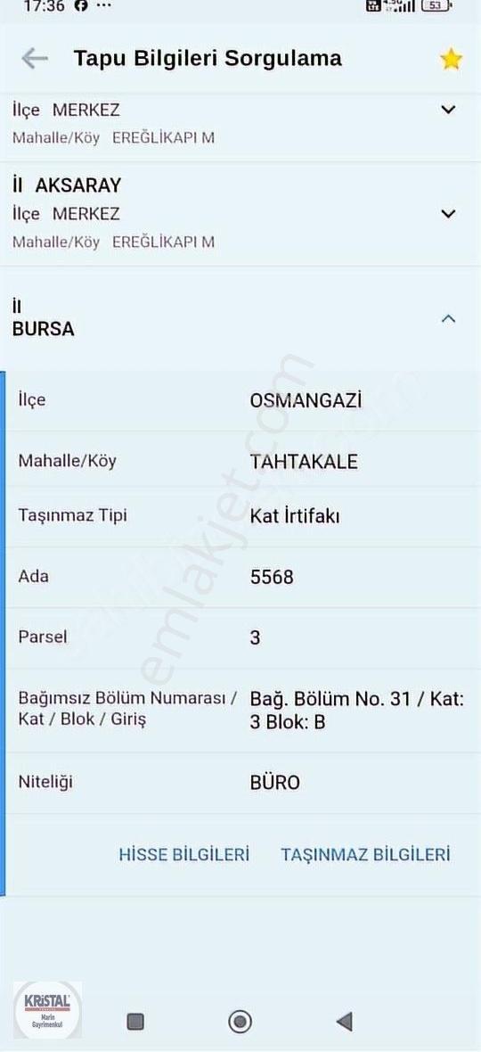 Bursa Tahtakale Akvaryum İş Yeri 3. Kat. 31. Büro Satılık - Görsel 4