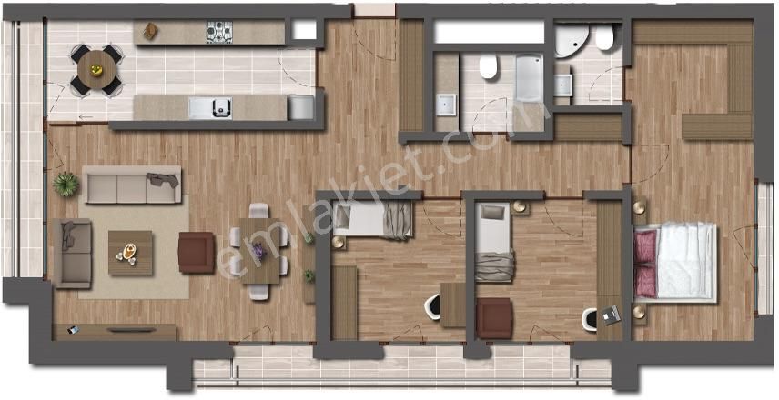 Atakentin Tek Ödüllü Sitesi Elıte Cıty'de 3+1 Daire - Görsel 33