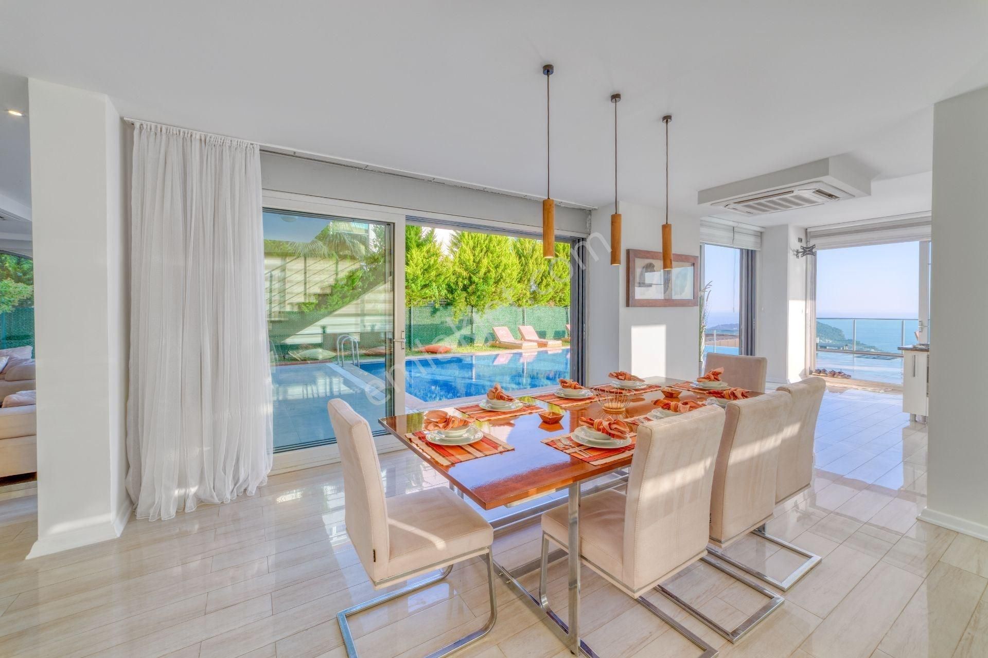 Alanya Bektaş’ta Panoramik Manzaralı, Özel Havuzlu 5+1 Lüks Tripleks Villa - Görsel 14