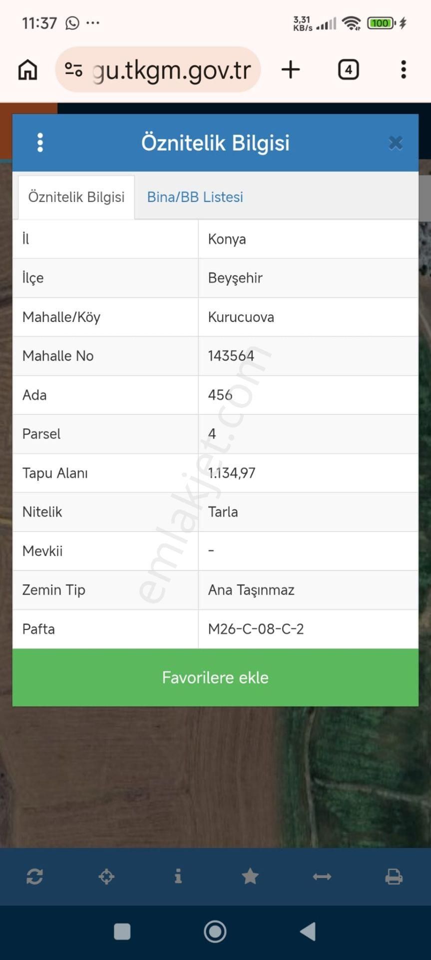  Satılık Tarlalar –konya/ Beyşehir / Kurucuova Mahallesi - Görsel 2