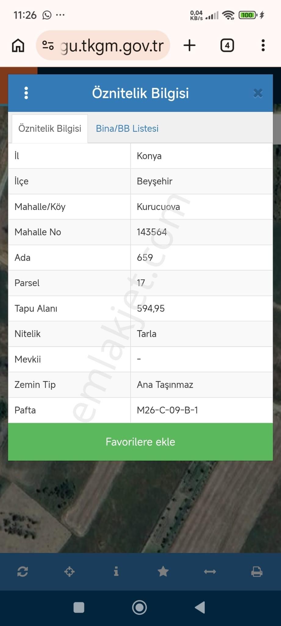  Satılık Tarlalar –konya/ Beyşehir / Kurucuova Mahallesi - Görsel 2