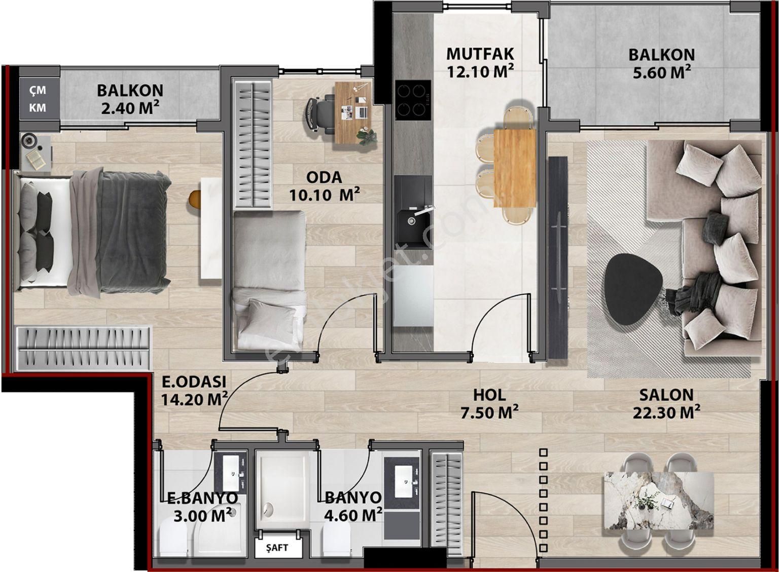 Sahibinden 2+1 Site İçi Havuzlu Cam Balkonlu Sıfır Daire - Görsel 22