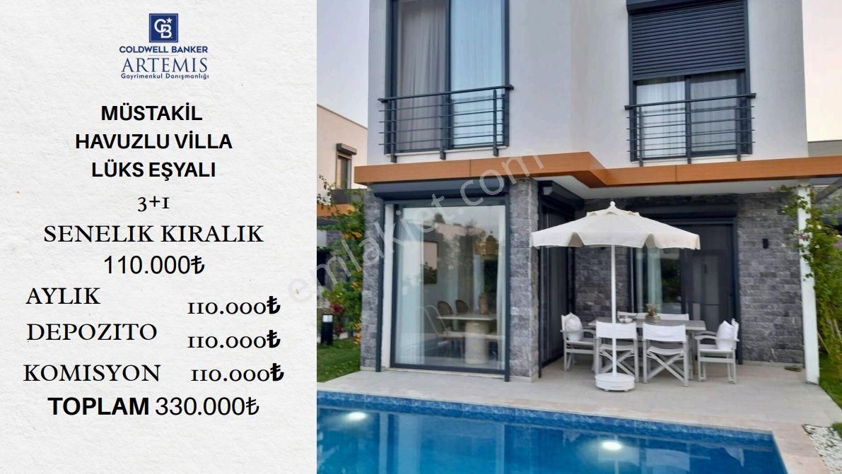 Bodrum Türkbükü Denize 300 M Havuzlu Müstakil Eşyalı 3+1 Villa - Görsel 2
