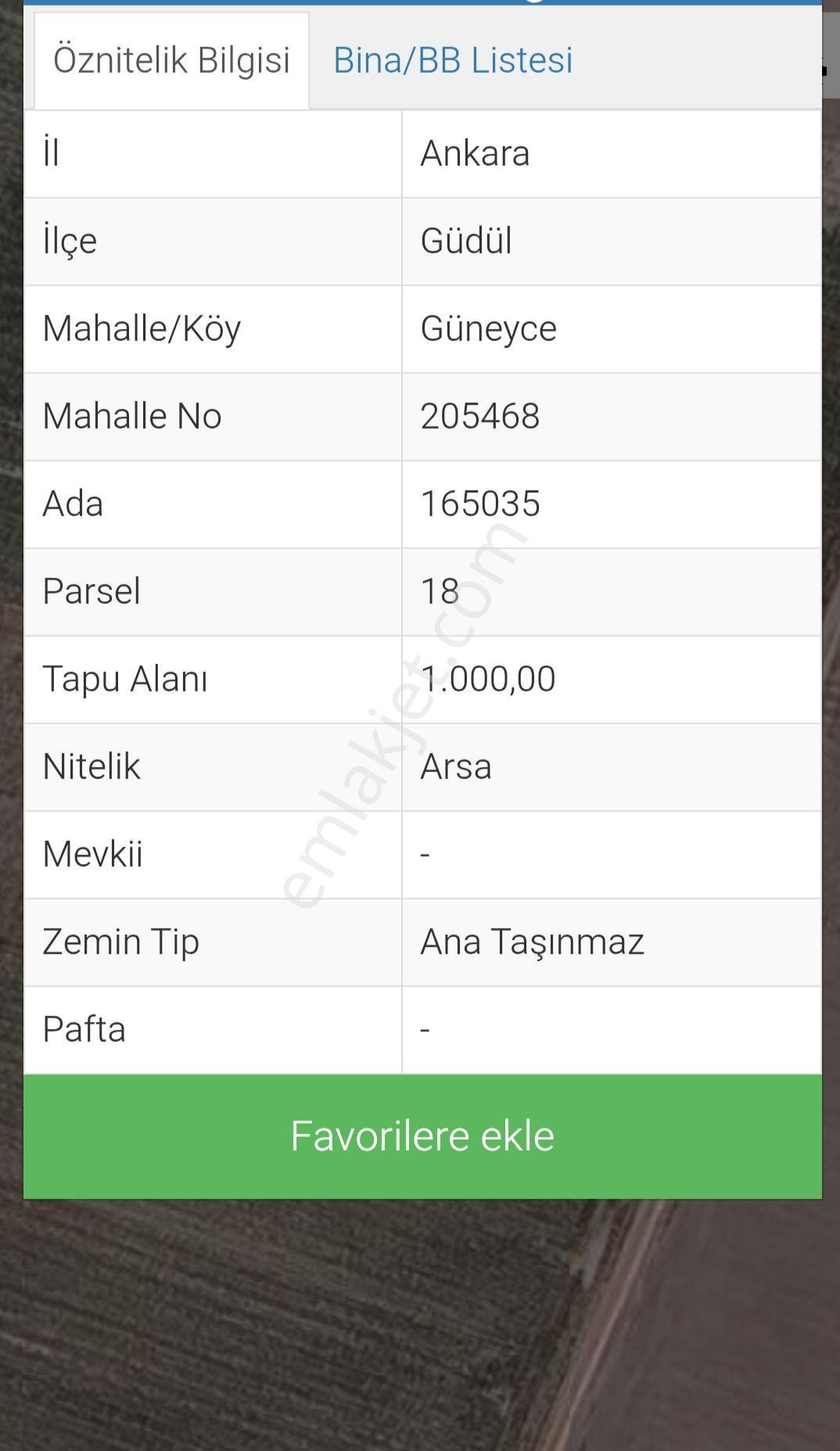 Ankara Güdül Güneyce Satılık Arsa - Görsel 2