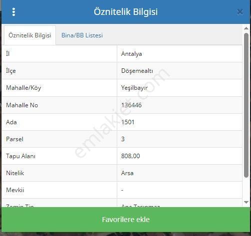 Döşemealtı Yeşilbayır Mahallesinde Satılık 808 M2 Arsa - Görsel 4