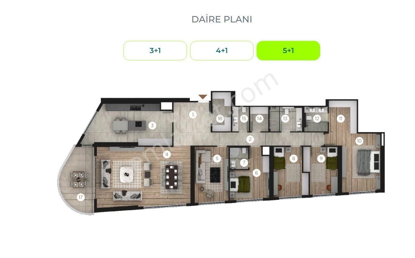 Natura Vadi Çankayanın En Prestijli Projesinde 5+1 Daire - Görsel 3