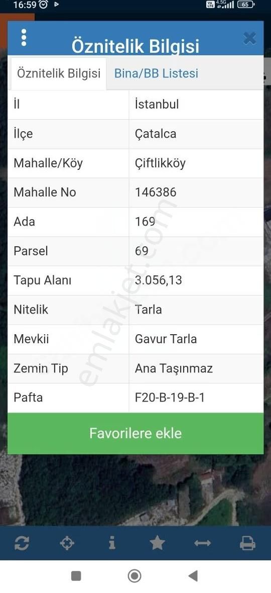 İstanbul Çatalca Çiftlikköy İmarlı Kupon Arsa