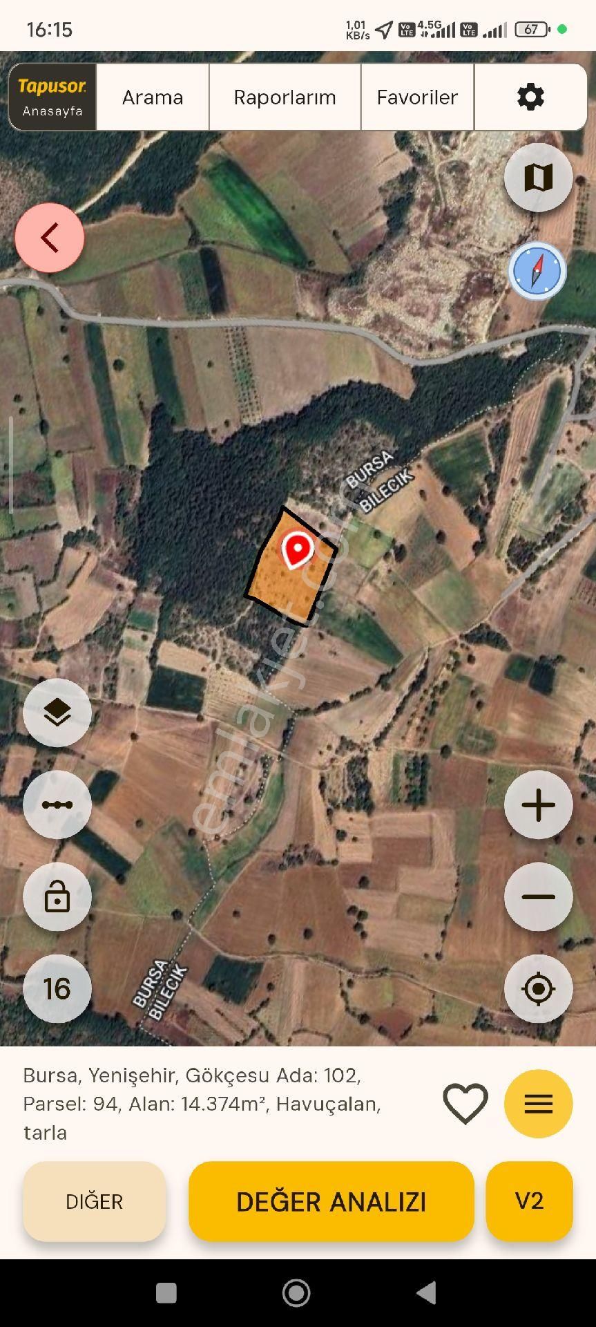 Büyük Fırsat! Yenişehir Gökçesu Köyü Yakını 14.372 M² Satılık Yatırımlık Tarla - Görsel 3