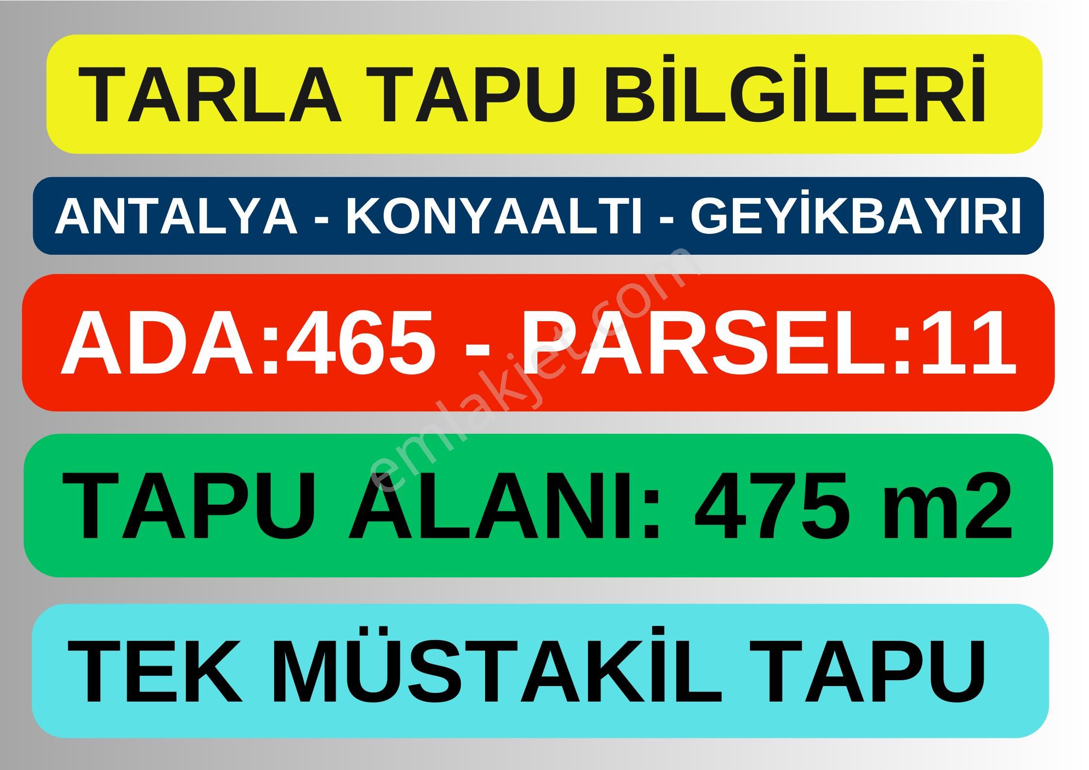 Antalya Konyaaltı Geyikbayırı-satılık Arazi - Panoramik Manzara Kapanmayacak - Tek Müstakil Tapu - Görsel 14
