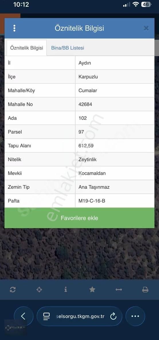 Karpuzluda Müsatkil Tapulu Satılık Zeytinlik - Görsel 6