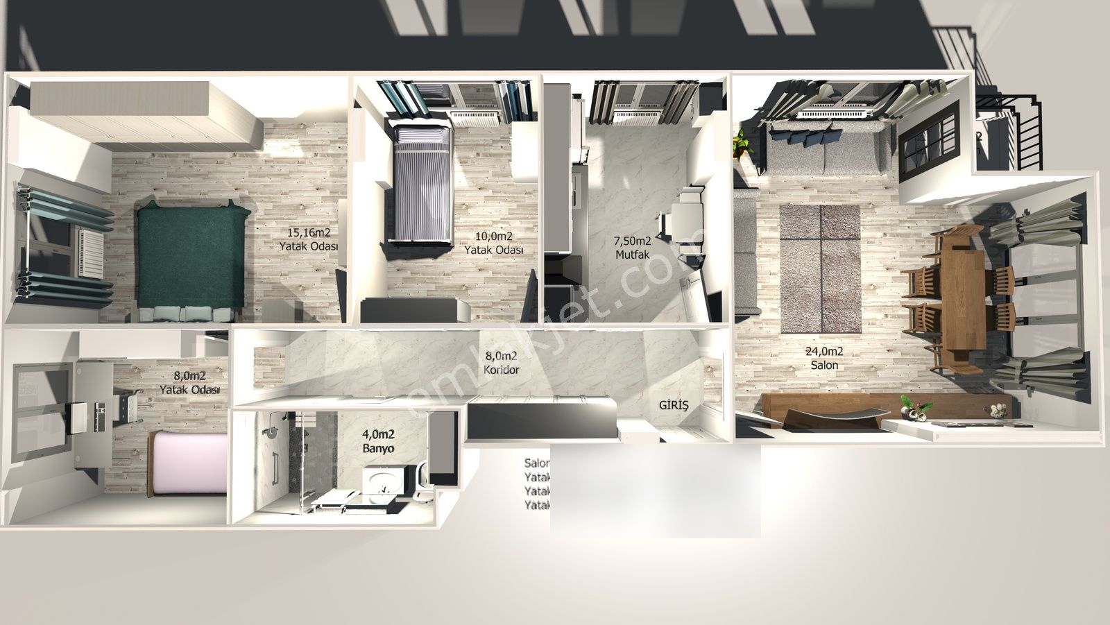 Akgün Gayrimenkul'den Nisan 2026 Teslim Geniş 3+1 Daire - Görsel 12