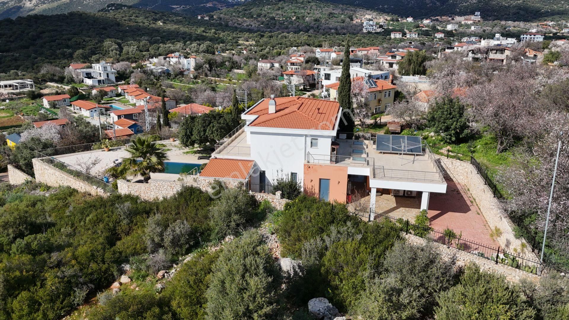 Kaş Bayındır Açık Deniz Ve Meis Adası Manzaralı İskanlı Villa - Görsel 13