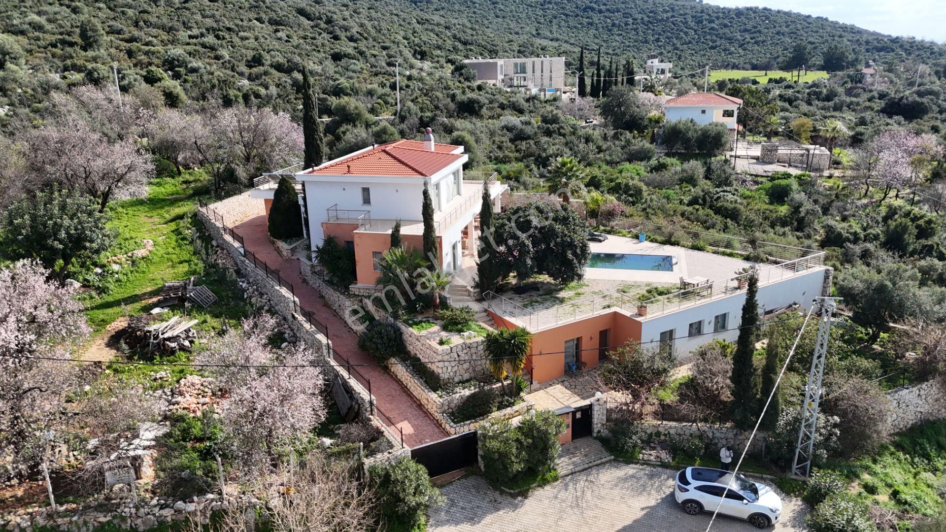 Kaş Bayındır Açık Deniz Ve Meis Adası Manzaralı İskanlı Villa - Görsel 19