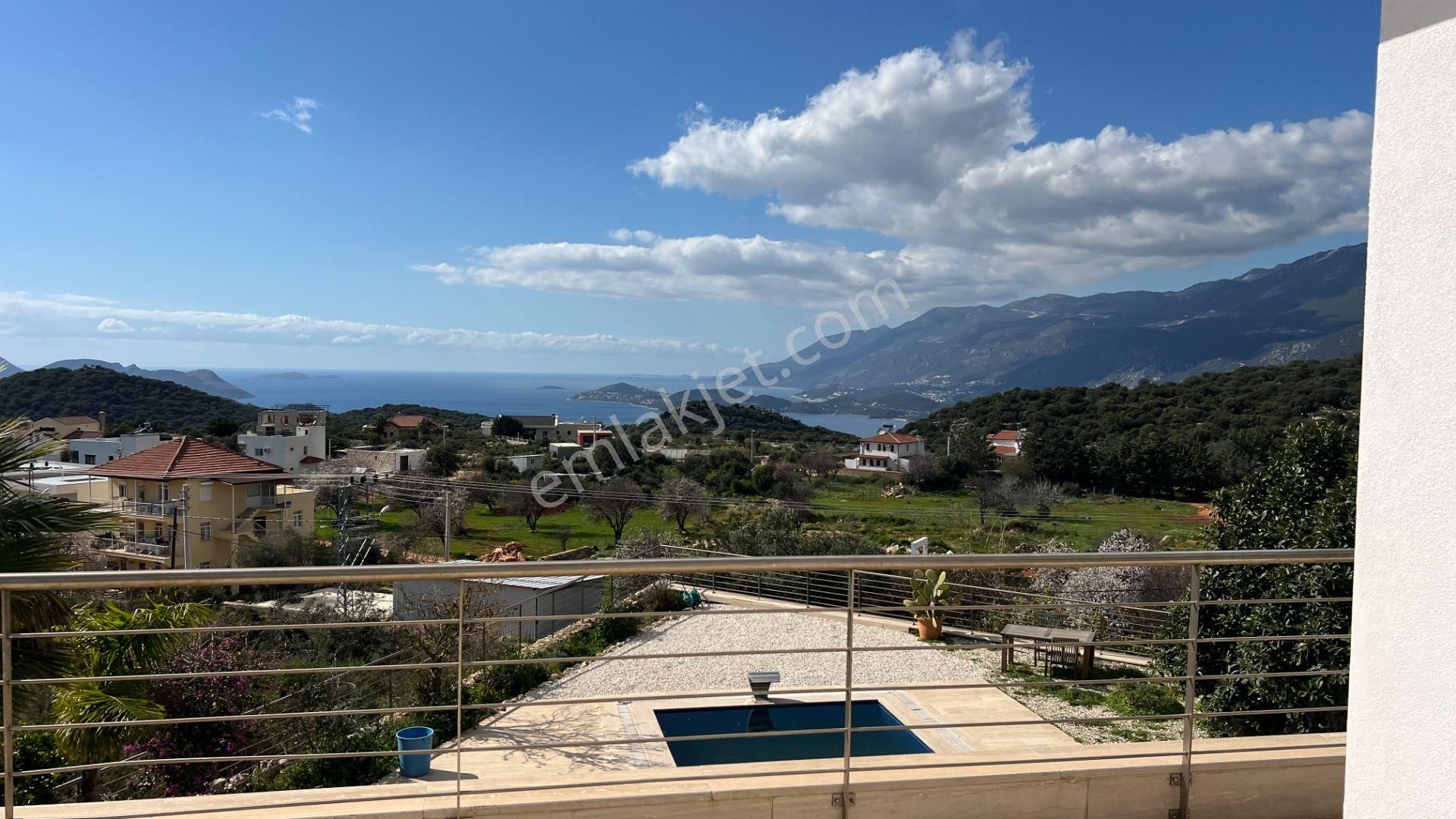 Kaş Bayındır Açık Deniz Ve Meis Adası Manzaralı İskanlı Villa - Görsel 4