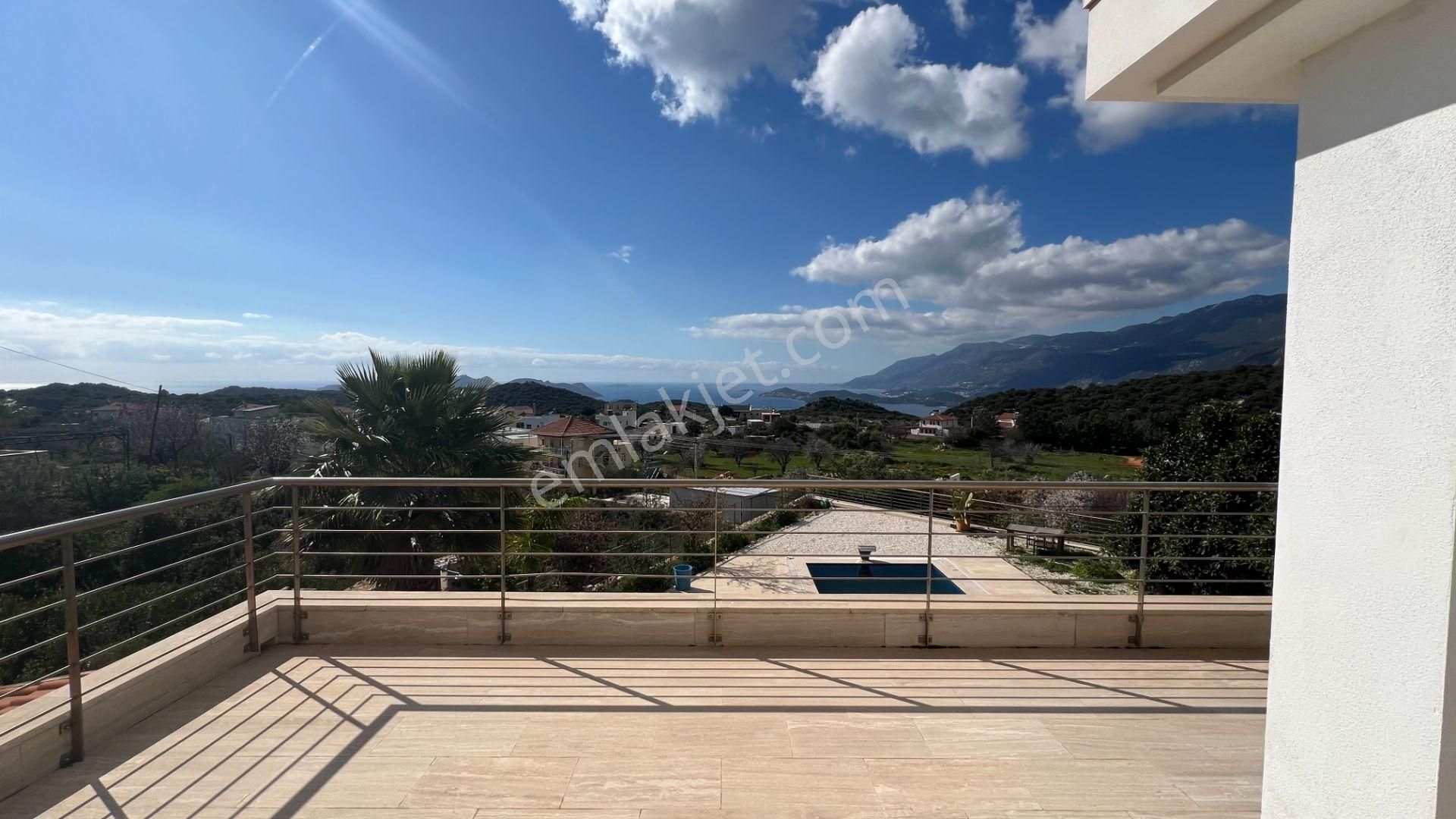 Kaş Bayındır Açık Deniz Ve Meis Adası Manzaralı İskanlı Villa - Görsel 2