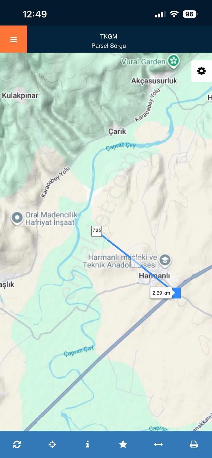 Karacabey Harmanli Da Satılık 945m2 Tek Tapulu Tarla