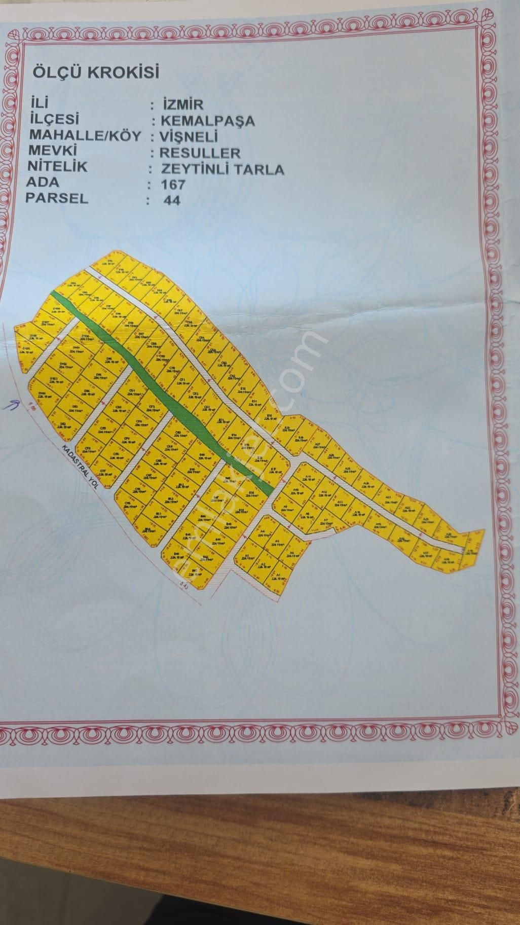 İzmir Kemalpaşa Vişnelide Satılık Tarla Hobi Bahçesi 224 M2 Anayola Sıfır Çift Cepheli - Görsel 7