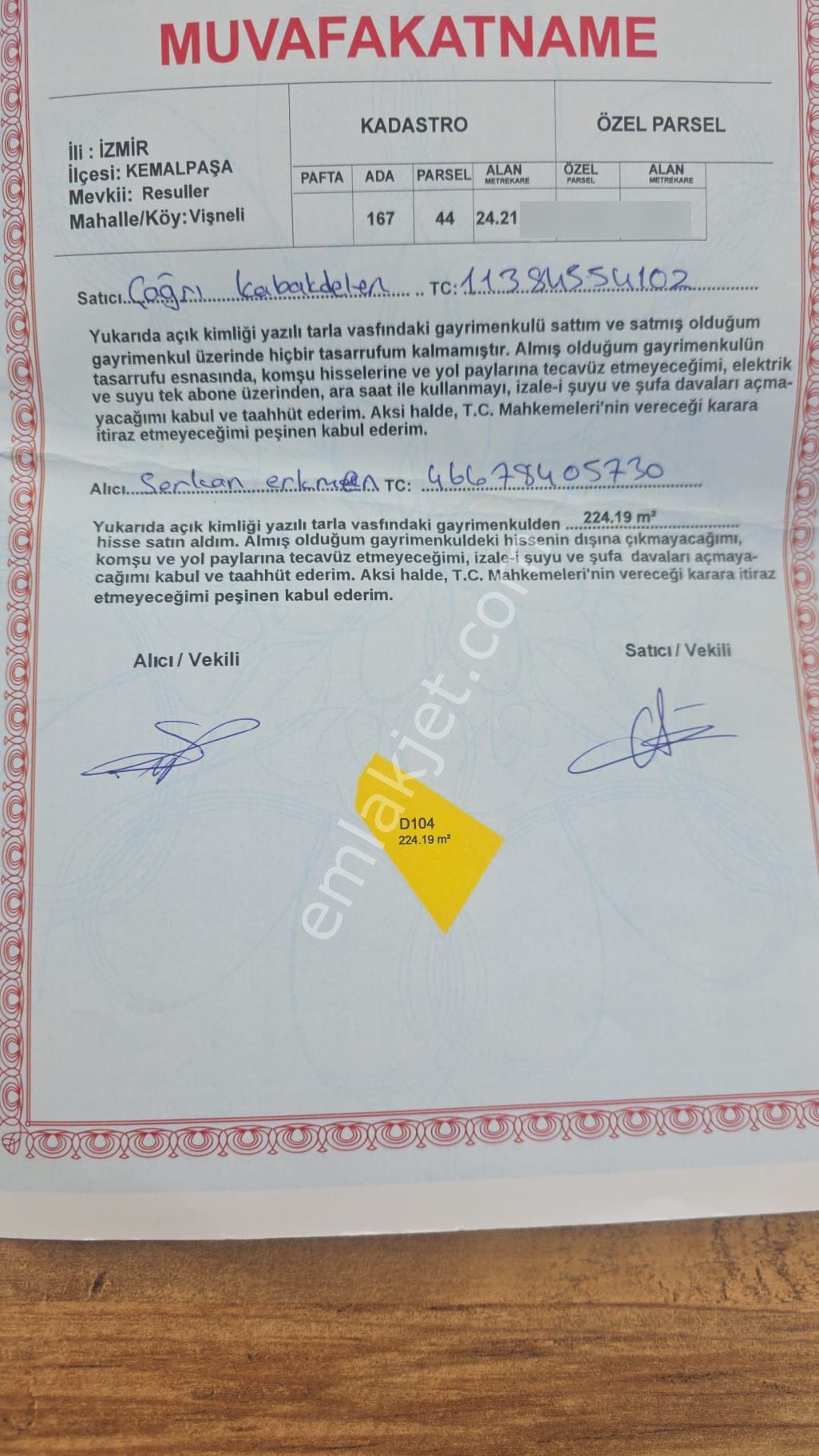 İzmir Kemalpaşa Vişnelide Satılık Tarla Hobi Bahçesi 224 M2 Anayola Sıfır Çift Cepheli - Görsel 8