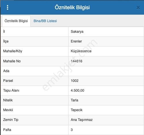 Sakarya Erenler Küçünesence'de 4500 M2 Resmi Yollu Yatırımlık - Görsel 2