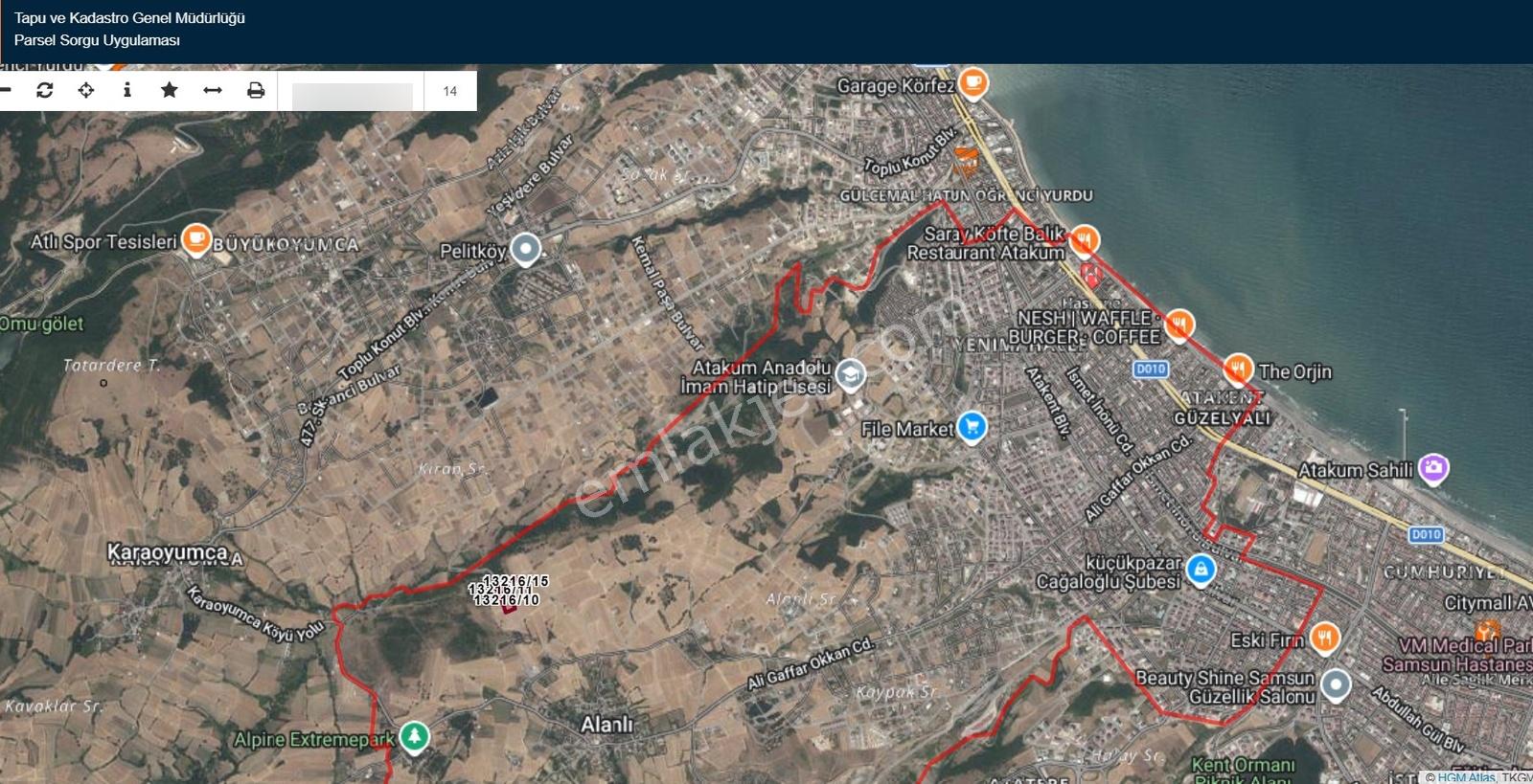 Atakum Alanlı'da Plan İçinde 5214 M2 Tek Tapu Satılık Arsa - Görsel 2