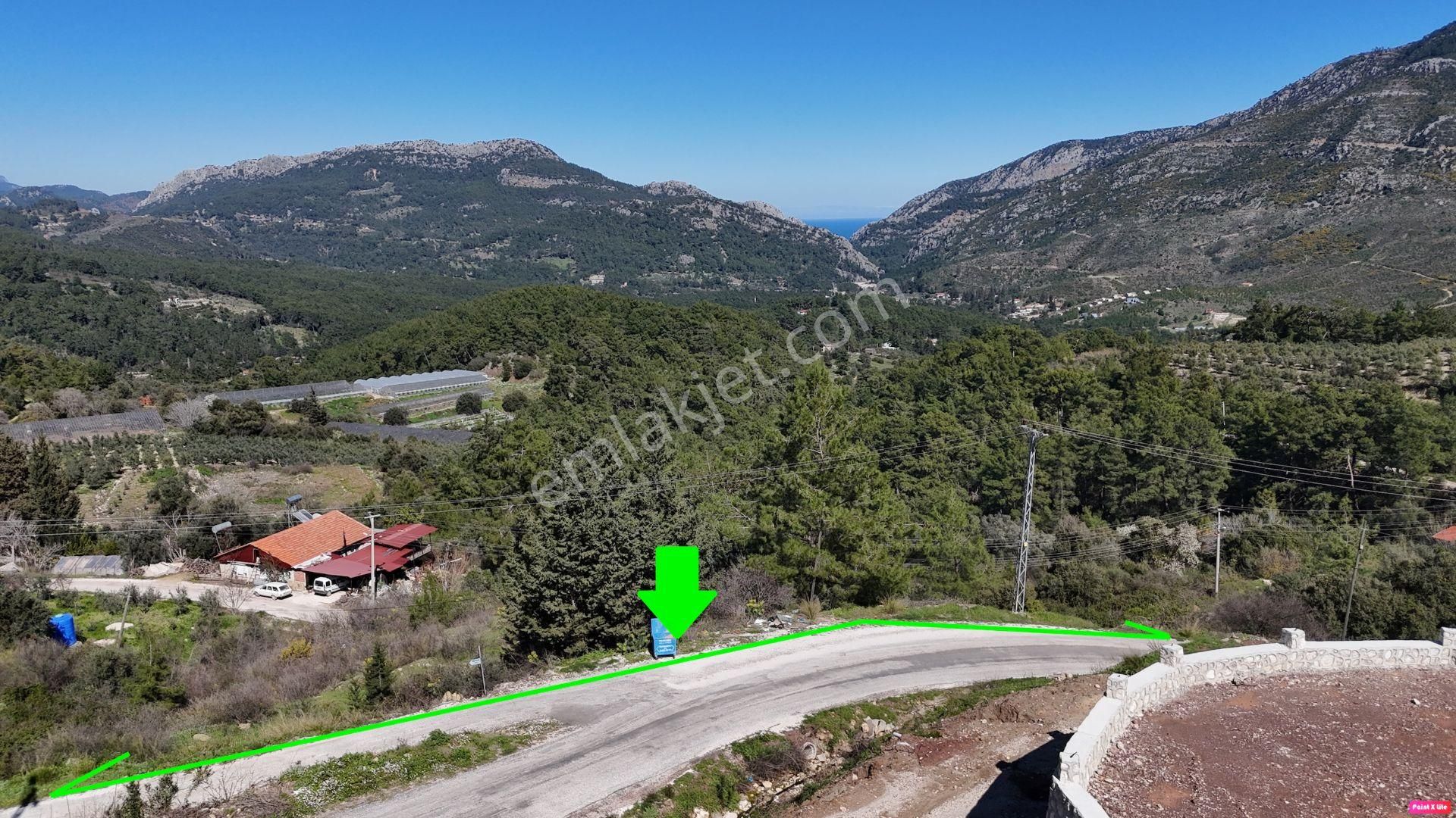 Olympos Yazır'da Deniz Manzaralı Asfalta Cephe Arazi - Görsel 2