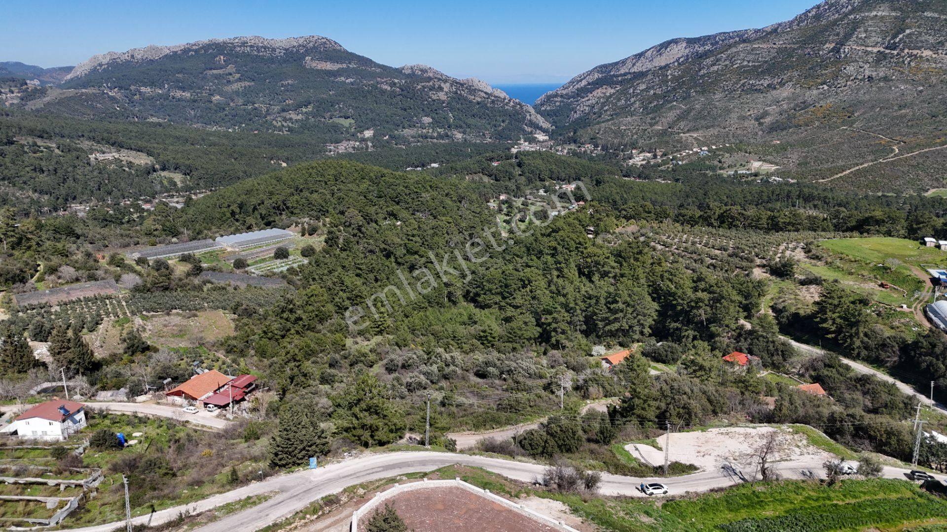 Olympos Yazır'da Deniz Manzaralı Asfalta Cephe Arazi - Görsel 20