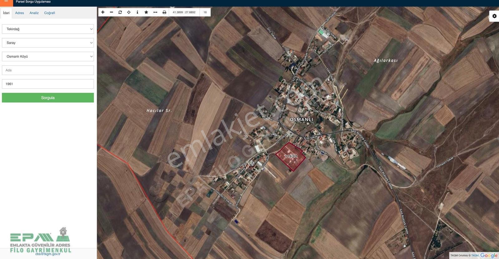 Tekirdağ Saray Osmanlı Mahallesi 250 M2 Arsa Hissesi - Görsel 3