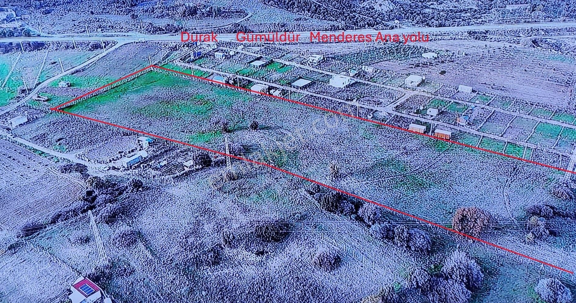 Gümüldür Yolunda Tek Tapu Elektrik Su Var Tel Örgüyle Çevrili Otobüs Durağı - Görsel 2