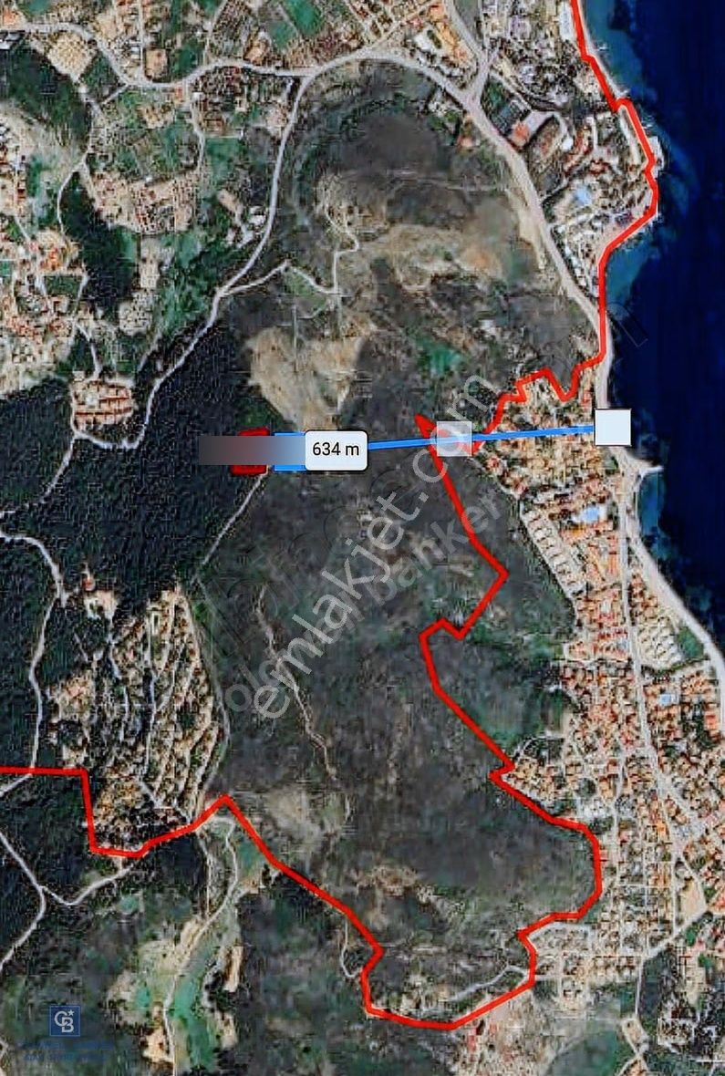 Çeşmealtı Denizli Mah 360derece Deniz Manzaralı Satılık Tarla