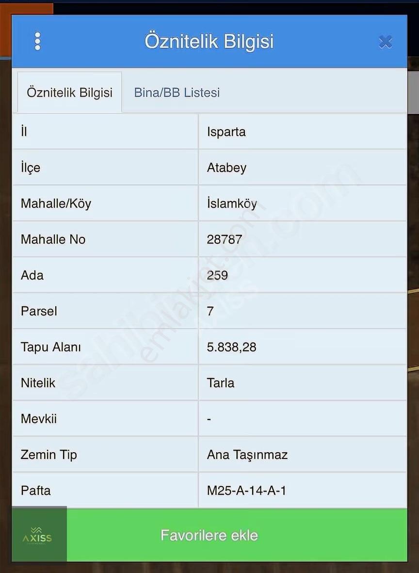 Satılık Tarla Isparta Atabey İslamköy - Görsel 4