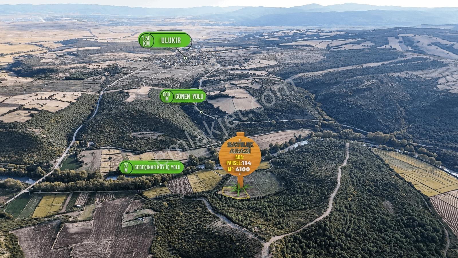 Expert'ten Gönen Gebeçınar'da Satılık 4.100m² Tarla - Görsel 18