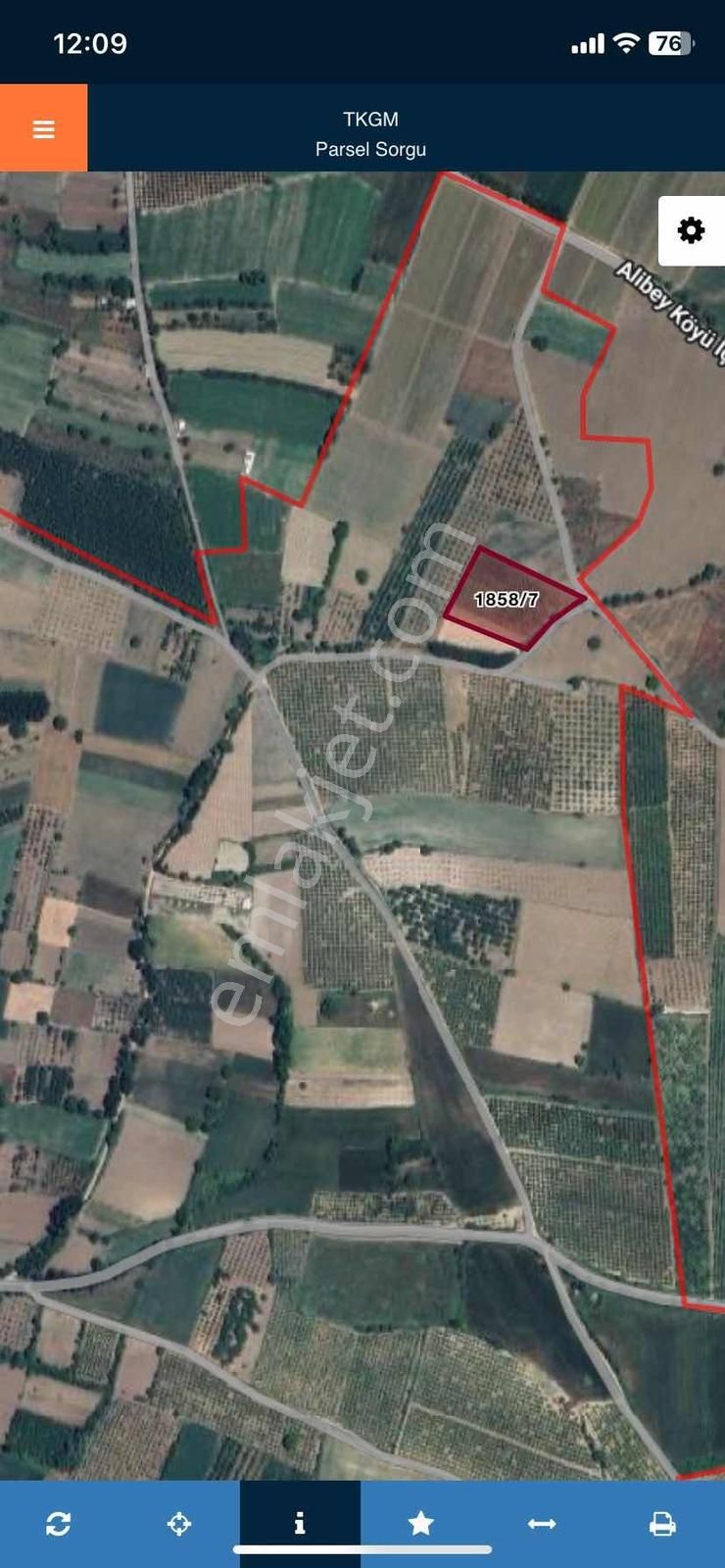 Anka Gm'den Ortaköy Mah.yol Kenarı Acill Satılık 8018 M Tarla