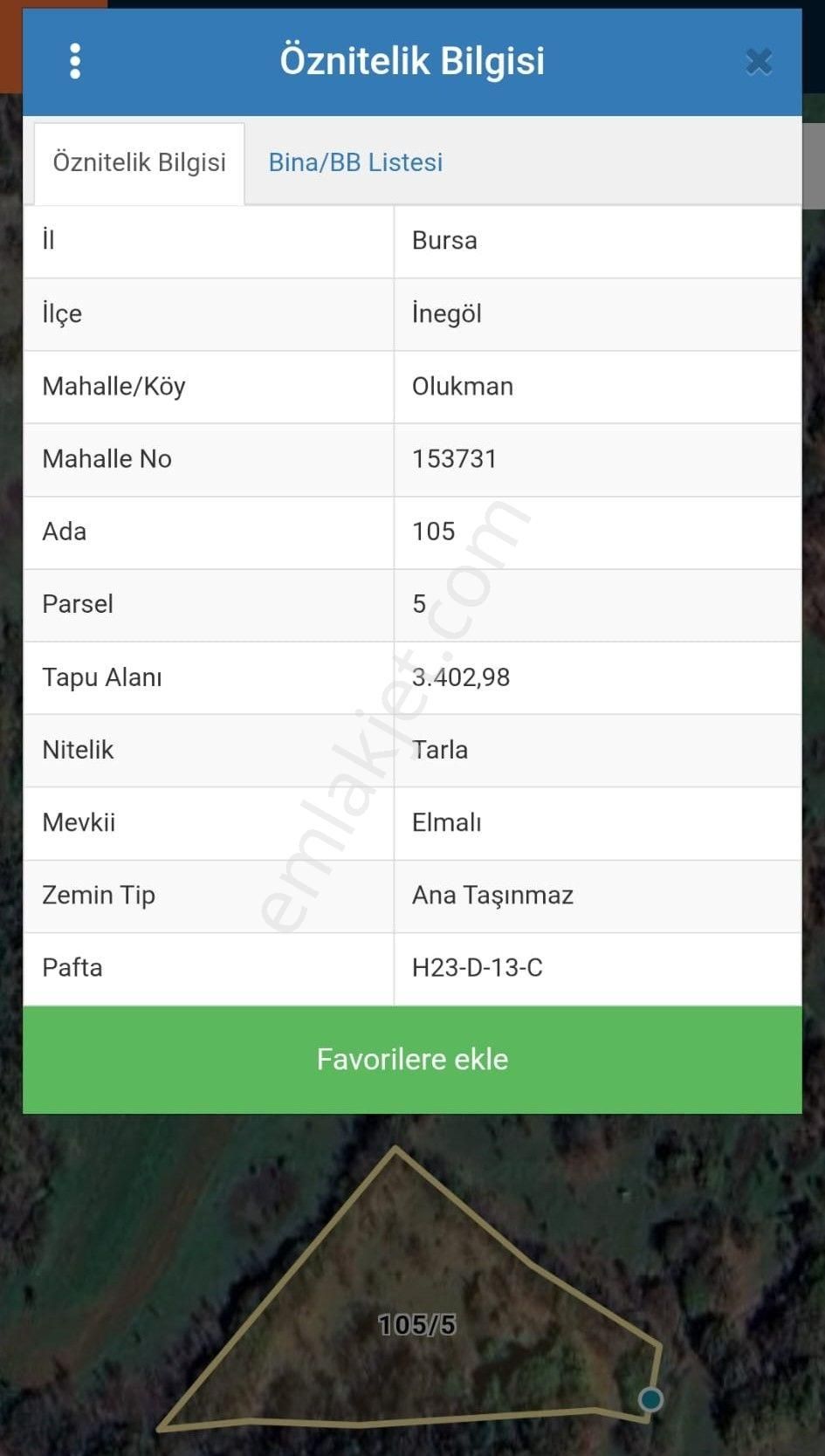 İnegöl Manzaralı Olukman Köyünde Satılık 3.402 M² Tarla - Görsel 5