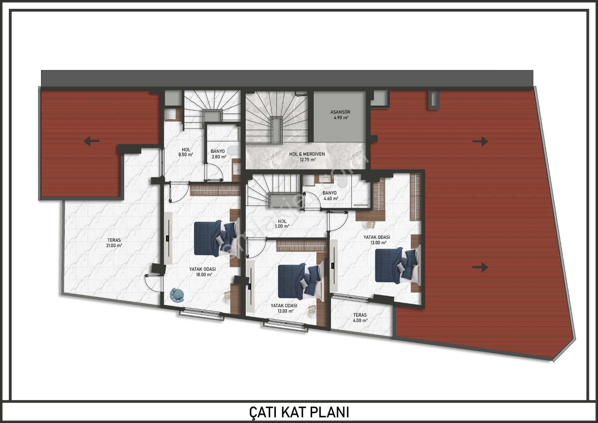 C21 Loca'dan Yıldız'da 2+1 Dubleks Sıfır Satılık Daire - Görsel 20